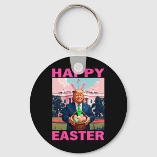 Funny Trump And Easter Eggs Sket White House Happy Key Ring