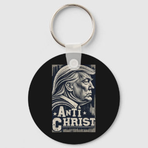 Funny Trump Anti Christ Jesus Christian Faith Tee Key Ring
