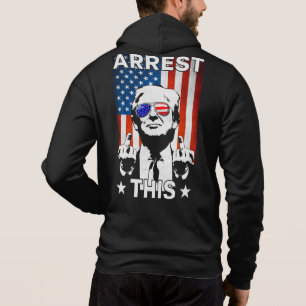Funny Trump Arrest This American Flag Trump 2024 Hoodie