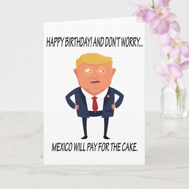Funny Trump Birthday Card (Orchid)