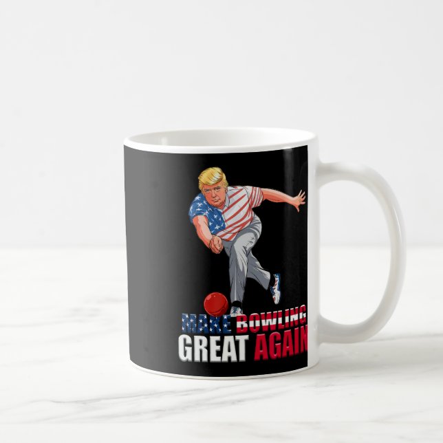 Funny Trump Bowling Make Bowling Great Again  Coffee Mug (Right)