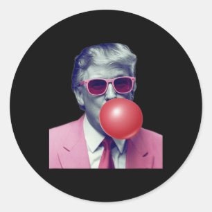 Funny Trump Bubble Gum Yum Gifts  Classic Round Sticker