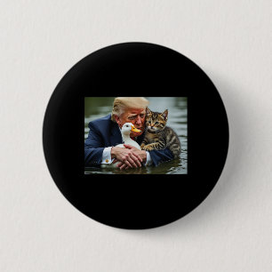 Funny Trump Cat And Duck Memes Christmas Halloween 6 Cm Round Badge