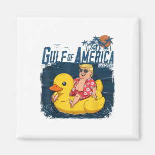 Funny Trump Chillin Gulf Of Us America Est 2025  Magnet