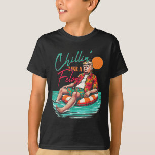 Funny Trump Chilling Like A Felon Summer 2024 T-Shirt