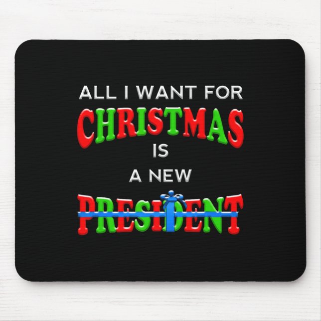 Funny Trump Christmas Anti Biden Voter Men Women M Mouse Pad (Front)