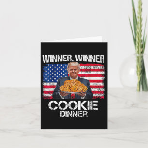Funny Trump Christmas Design Winner Winner Cookie  Card