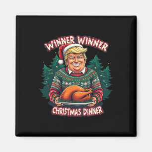 Funny Trump Christmas Humour Winner Winner Christm Magnet