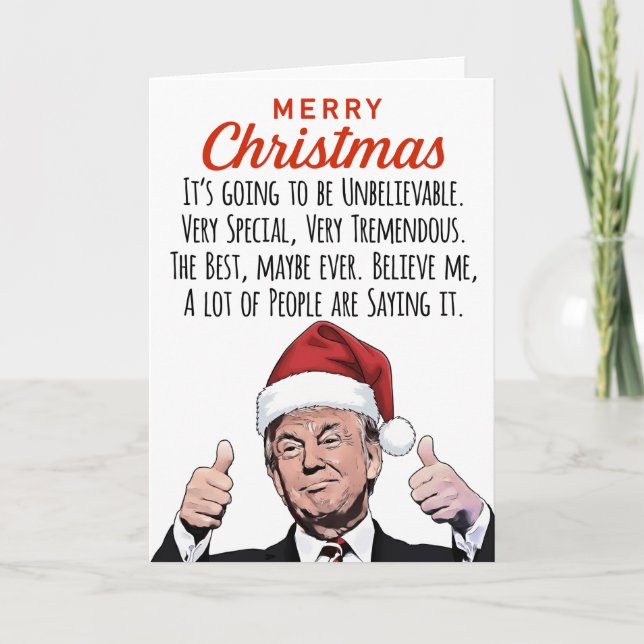 Funny Trump Christmas – Political Holiday Humour Card (Front)