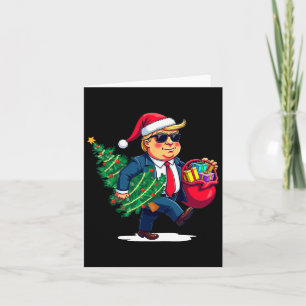 Funny Trump Christmas Tree Light Xmas Unique  Card