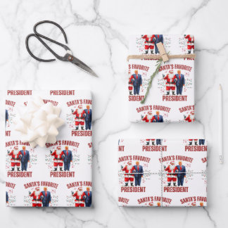 Funny Trump Christmas Wrapping Paper Sheet
