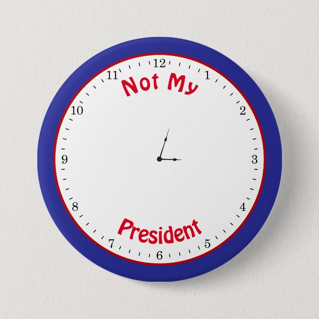 Funny Trump Clock Tiny Hands Clock Face 7.5 Cm Round Badge (Front)