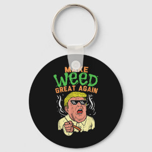 Funny Trump Cool Make Weed Great Again Key Ring