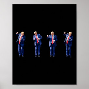 Funny Trump Dance Dancing Like A Felon Vote Trump Poster
