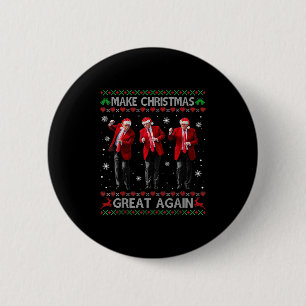 Funny Trump Dance Make Christmas Great Again Ugly  6 Cm Round Badge