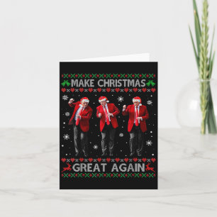 Funny Trump Dance Make Christmas Great Again Ugly  Card