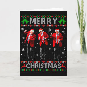 Funny Trump Dance Merry Christmas Ugly Xmas Sweate Card
