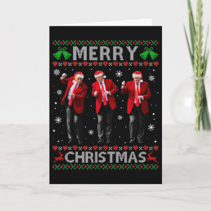 Funny Trump Dance Merry Christmas Ugly Xmas Sweate Card