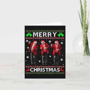 Funny Trump Dance Merry Christmas Ugly Xmas Sweate Card