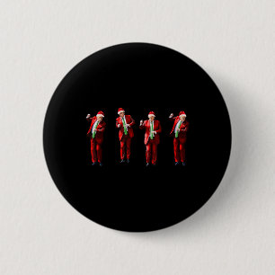 Funny Trump Dance Santa Claus Christmas Xmas Pajam 6 Cm Round Badge