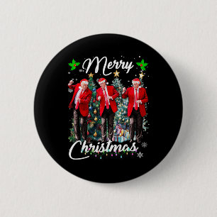 Funny Trump Dance Santa Claus Christmas Xmas Pajam 6 Cm Round Badge