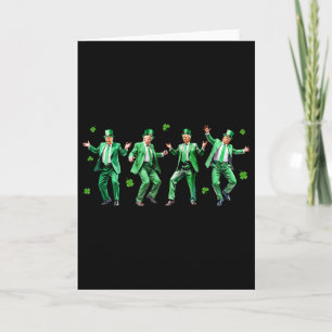 Funny Trump Dance St. Patrick's Day Lmn Black Cart Card