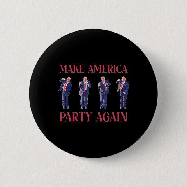 Funny Trump Dancing  6 Cm Round Badge (Front)