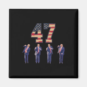 Funny Trump Dancing America 47 Trump Dance Men Wom Magnet