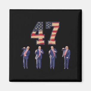 Funny Trump Dancing America 47 Trump Dance Men Wom Magnet
