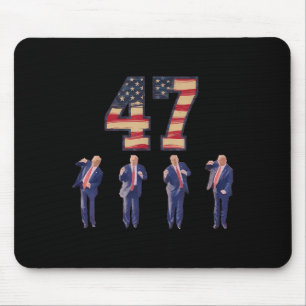Funny Trump Dancing America 47 Trump Dance Men Wom Mouse Pad