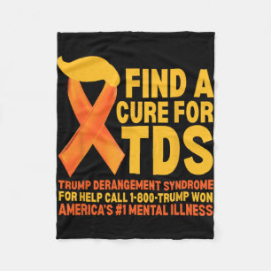 Funny Trump Derangement Syndrome Tds Awareness Rep Fleece Blanket