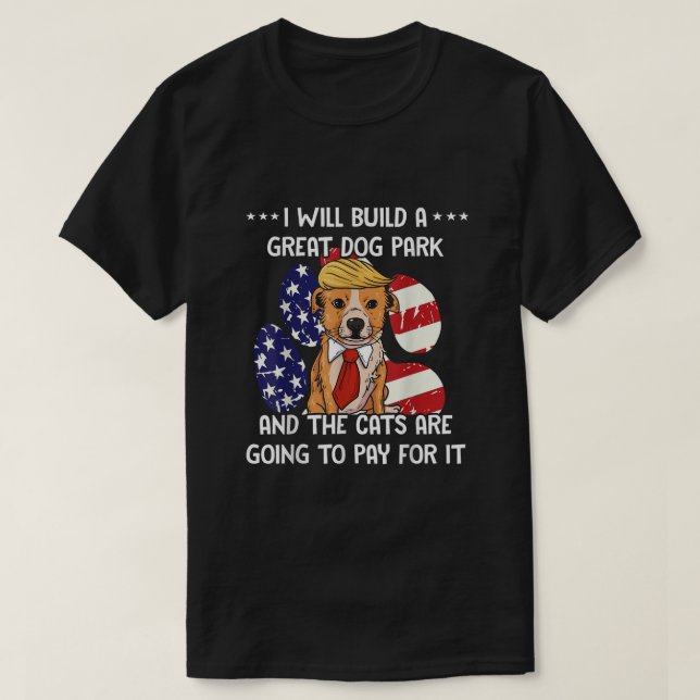 Funny Trump Dog  T-Shirt (Design Front)
