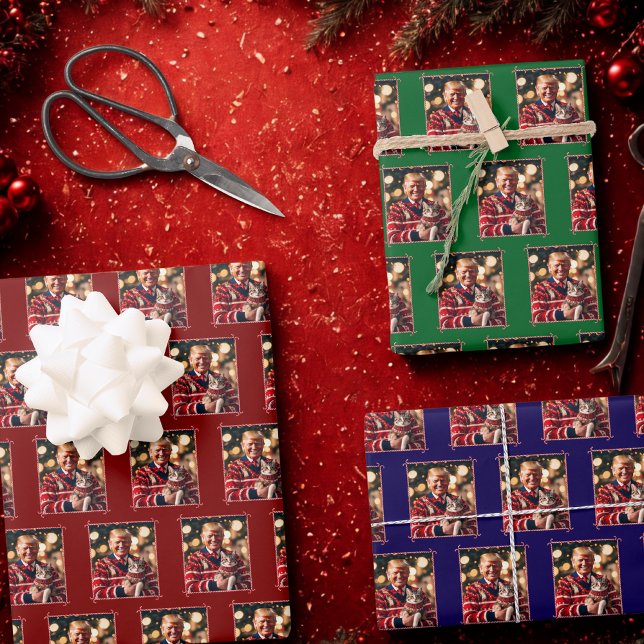 Funny Trump | Donald Trump Make Cats Safe Again Wrapping Paper Sheet (Creator Uploaded)