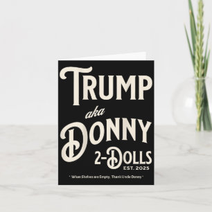 Funny Trump Donny Two Dolls 2 Dolls At Christmas T Card