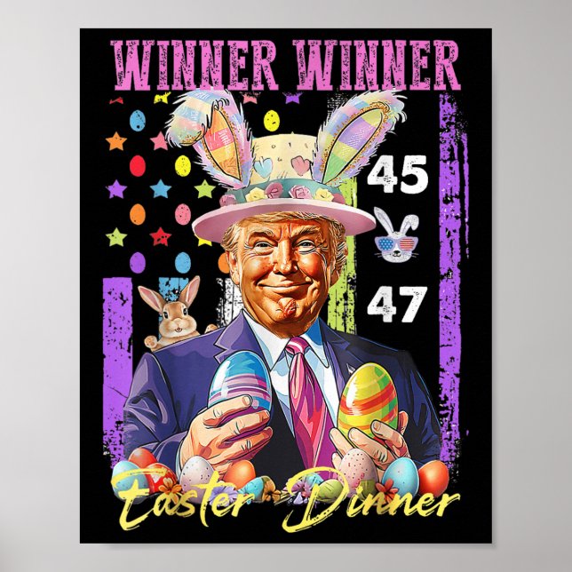 Funny Trump Easter Winner Winner Easter Dinner Rab Poster (Front)