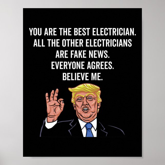 Funny Trump Electrician Lineman  Poster (Front)