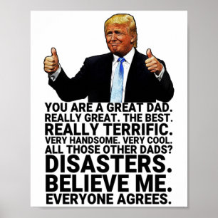 Funny Trump Father Birthday Card Poster
