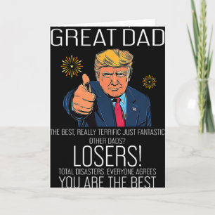 Funny Trump Fathers Day Best Dad Ever For Grandpa Card