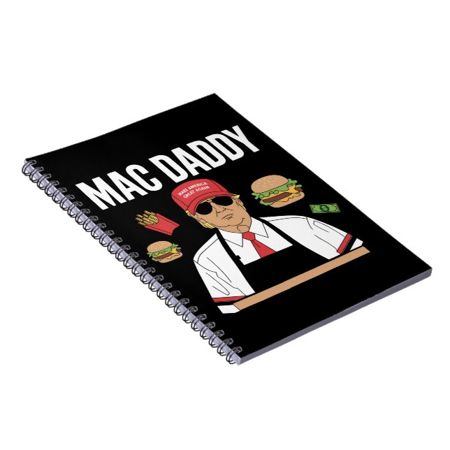 Funny Trump Fries Making Fries Mac Daddy Notebook (Right Side)