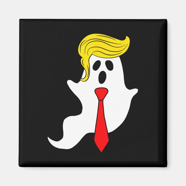 Funny Trump Ghost Trump Hair Halloween Donald Trum Magnet (Front)