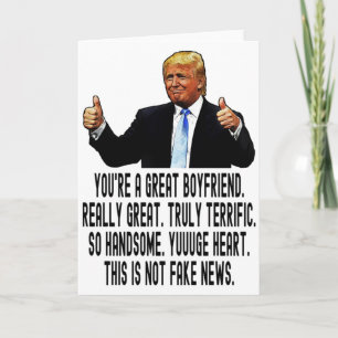 Funny Trump Greeting Card for Boyfriend