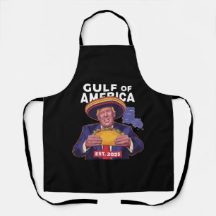 Funny Trump Gulf Of Us America 2025 Trump Apron