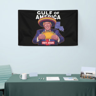 Funny Trump Gulf Of Us America 2025 Trump  Banner