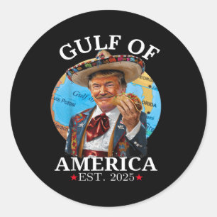 Funny Trump Gulf Of Us America 2025 Trump Classic Round Sticker