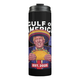 Funny Trump Gulf Of Us America 2025 Trump Thermal Tumbler