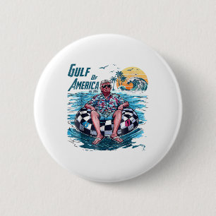 Funny Trump Gulf Of Us America Est 2025 6 Cm Round Badge