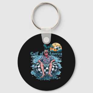 Funny Trump Gulf Of Us America Est 2025 Beach Retr Key Ring