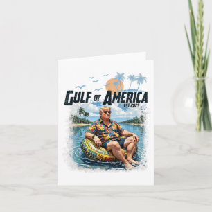 Funny Trump Gulf Of Us America Est 2025 Card