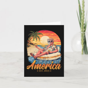 Funny Trump Gulf Of Us America Est 2025 Card