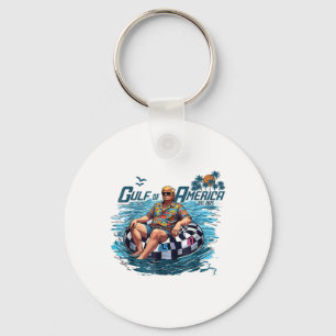 Funny Trump Gulf Of Us America Est 2025  Key Ring